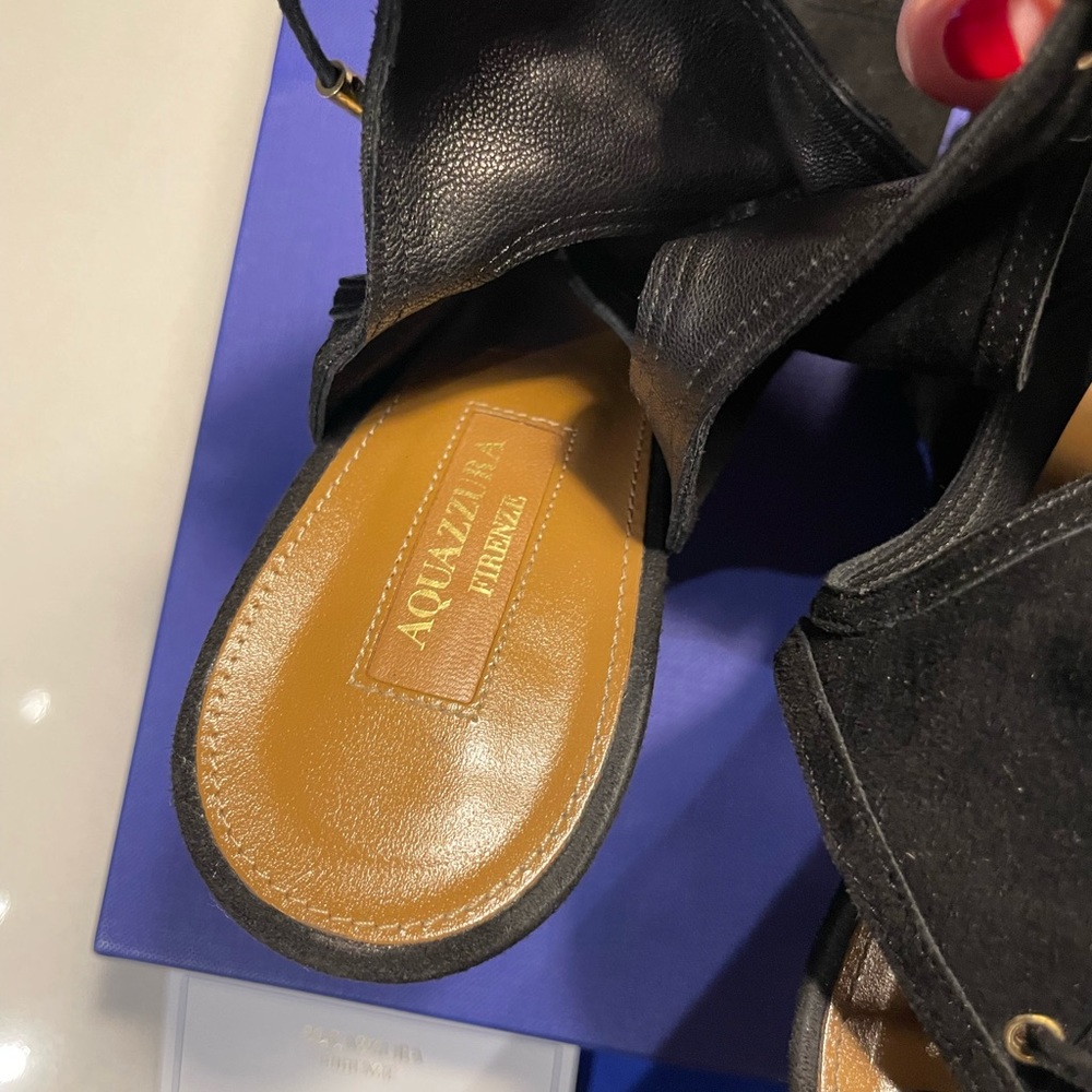 SOLD Aquazzura Suede Sandals - Picture 4 of 7